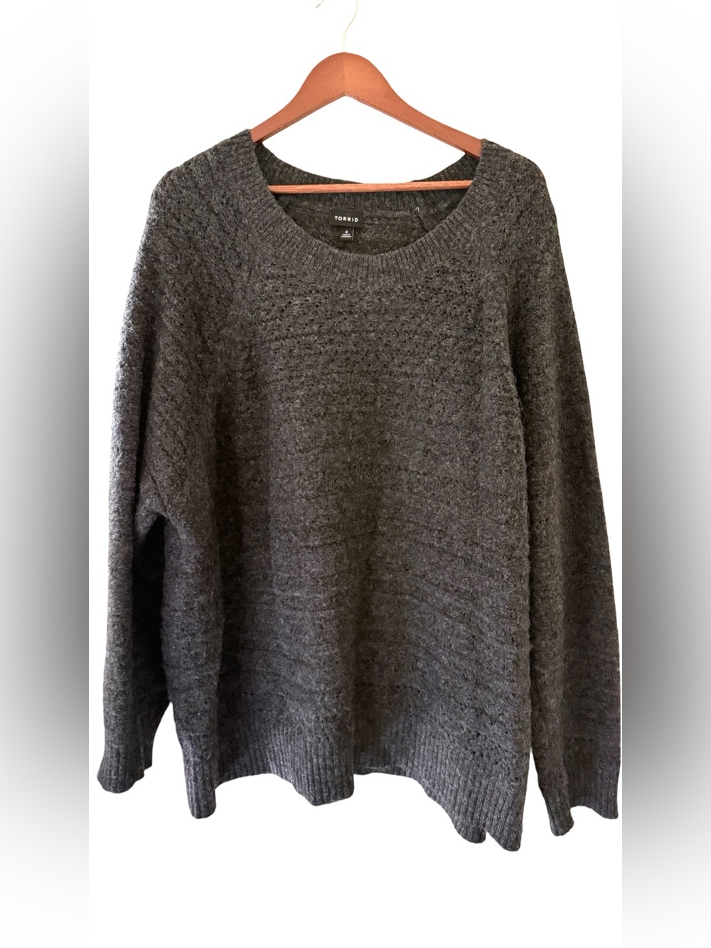Torrid, Pointelle Crew Pullover Sweater (Size 4)